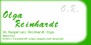 olga reinhardt business card